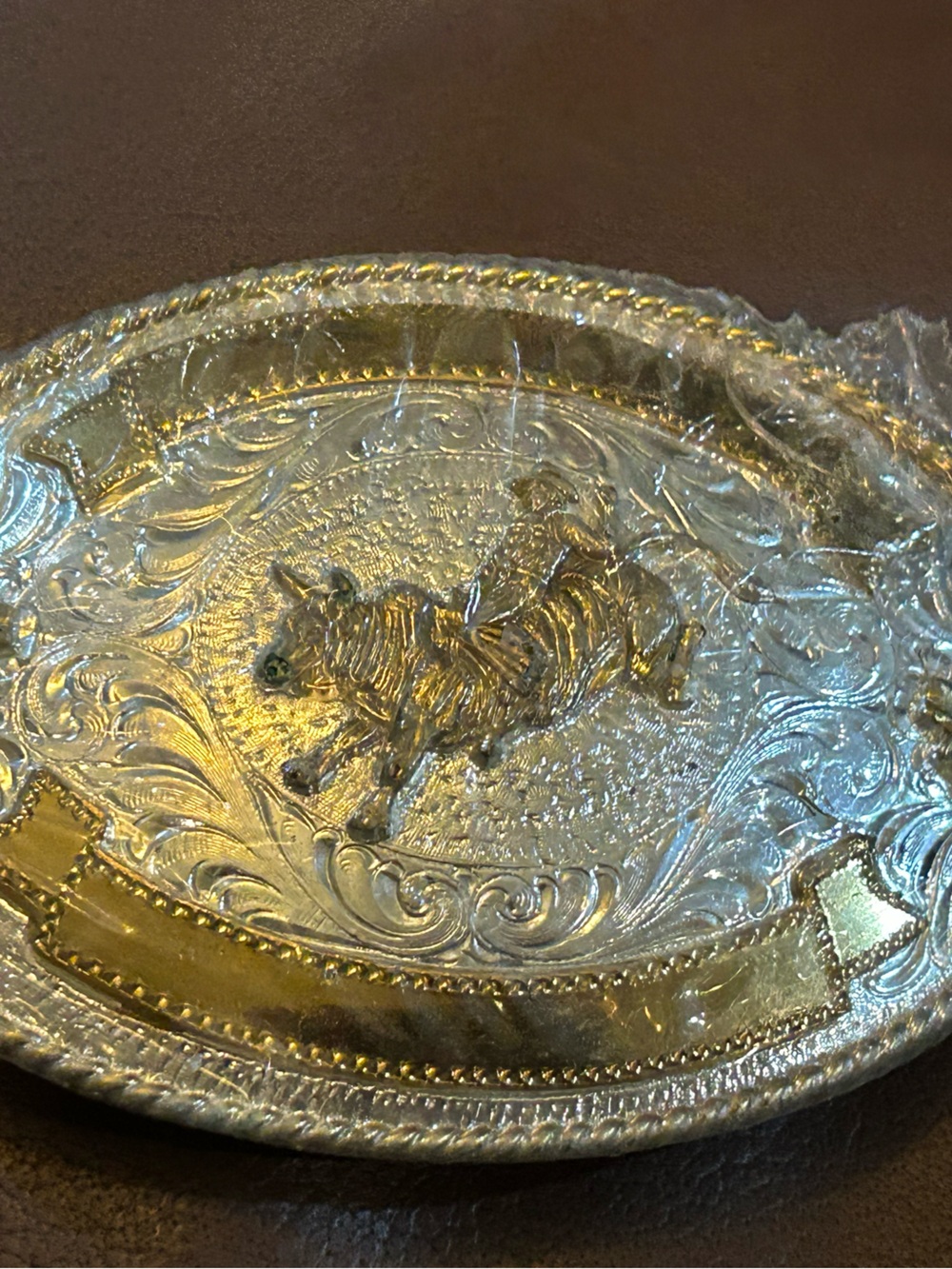 New award designs silversmith Men bull rider belt buckle